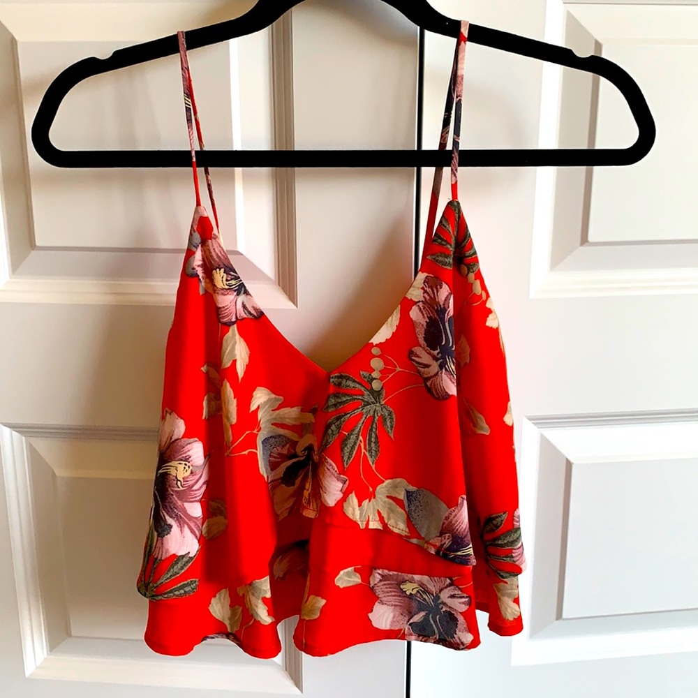 Hawaiian Crop Top/Shorts Set